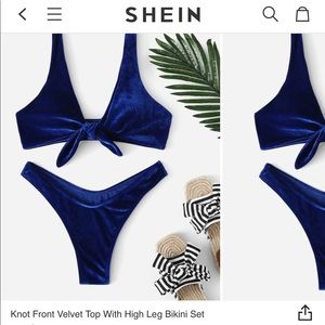 Blue velvet bikini